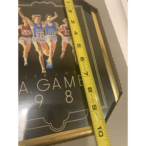 PETER J.HEER "L.A.GAMES 1984 SMALL OLYMPIC FRAMED POSTER ORIGINAL VINTAGE - Picture 7 of 7